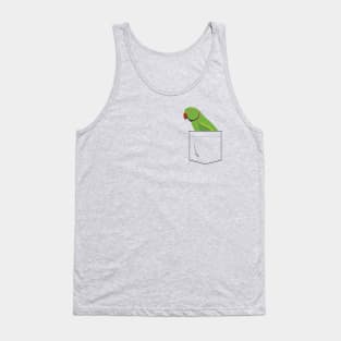 Indian Ringneck Parakeet Parrot Male Front Pocket Tank Top